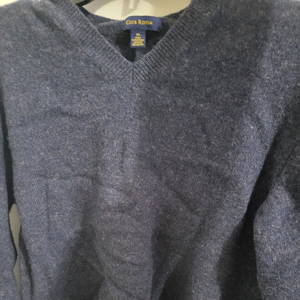 Club Room Blue V-Neck Sweater